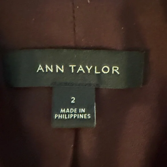 Ann Taylor Deep Burgundy Blazer - Picture 2 of 2